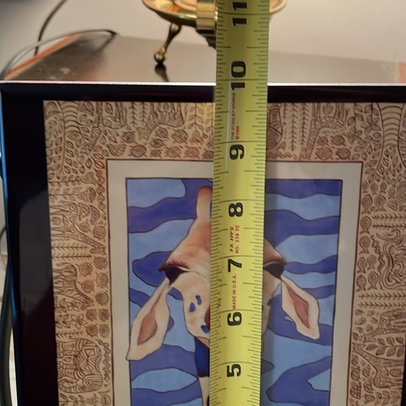 Marne Jaye Tile Art 8X10 Glossy Giraffe Border Graphics African Animals Signed - Picture 7 of 9